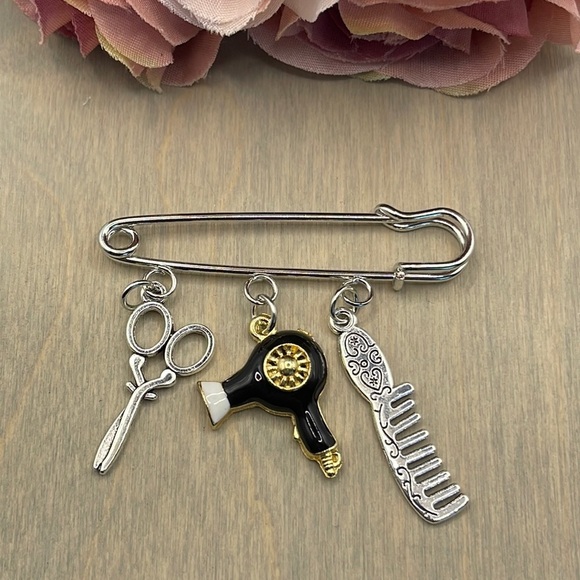 🌻 Hairdressing Brooch Pin - Picture 2 of 5